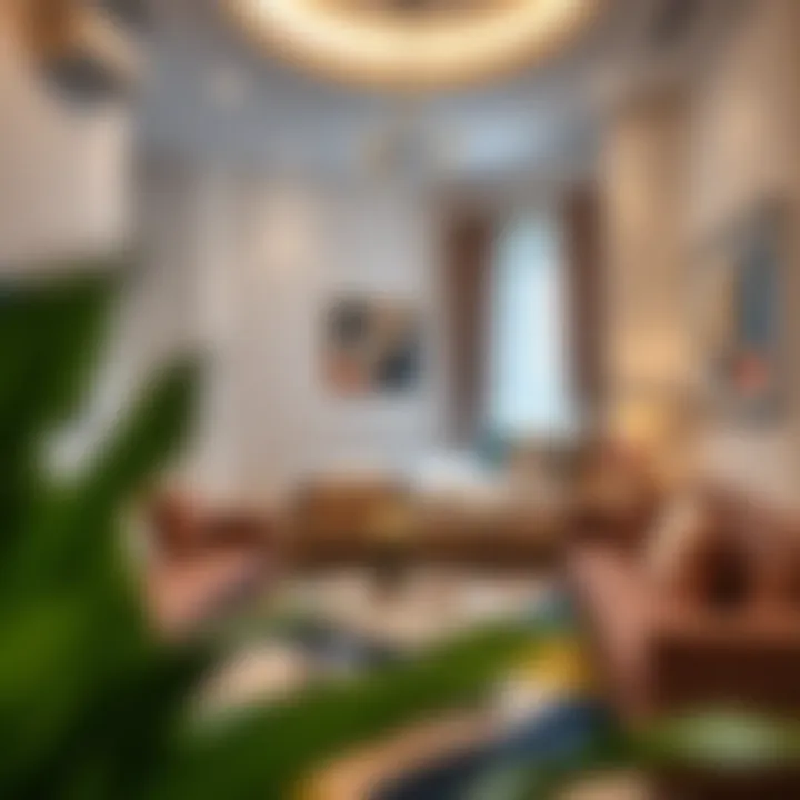Charming studio interior showcasing modern decor and furniture
