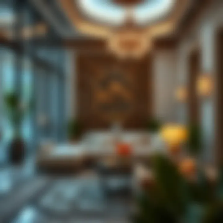 Fusion of Tradition and Modernity Interior design details of the Al Ahli Building reflecting traditional influences