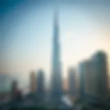 Stunning view of the Al Garhoud Star Building against the Dubai skyline