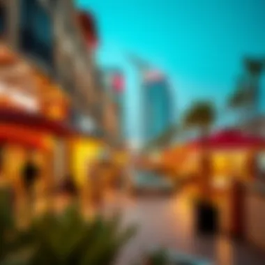 Vibrant Lifestyle Scene in the Corniche Vibrant lifestyle scene in Corniche with bustling cafes and shops