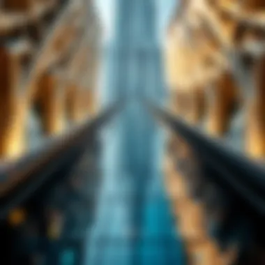 Architectural Detail of Burj Khalifa Architectural detail highlighting the design of Burj Khalifa