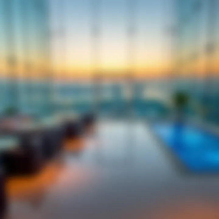 Recreational Area with Stunning Views Recreational area featuring stunning views from the Burj Khalifa