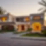 Luxurious Dubai farmhouse exteriors showcasing modern architecture