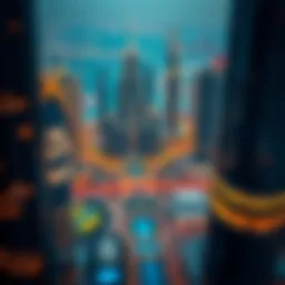 Aerial view of Downtown Dubai showcasing iconic skyscrapers and urban layout