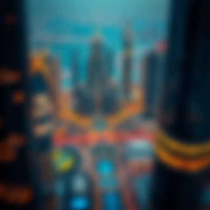 Aerial view of Downtown Dubai showcasing iconic skyscrapers and urban layout