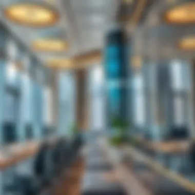 Business District Office Spaces Modern office spaces highlighting Dubai's business district