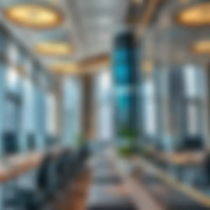 Business District Office Spaces Modern office spaces highlighting Dubai's business district