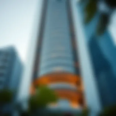 Architectural Facade of Polaris Tower Architectural details of Polaris Tower's facade