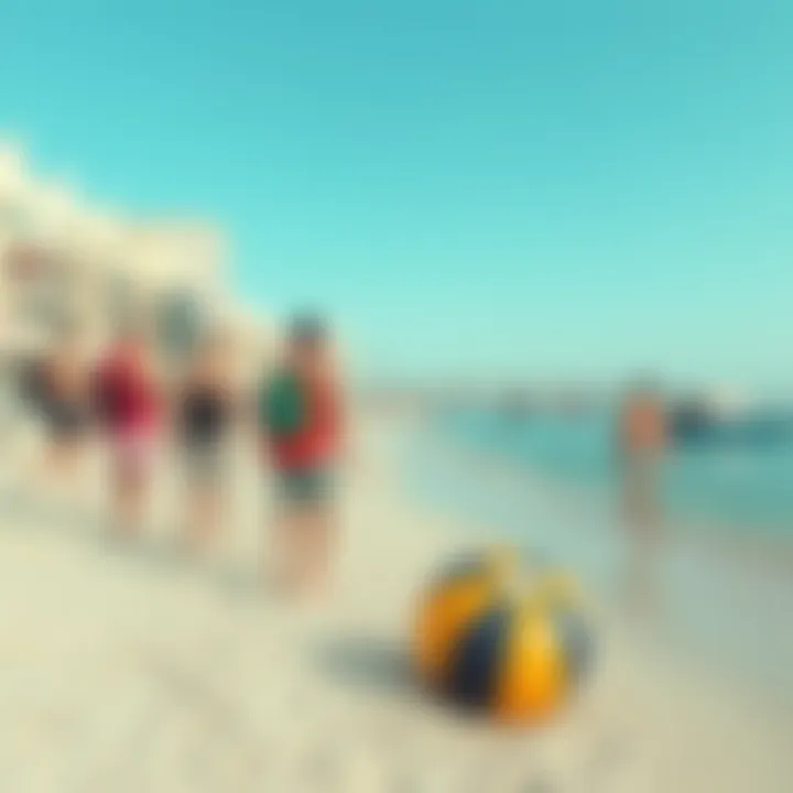 Vibrant beach activities at JBR