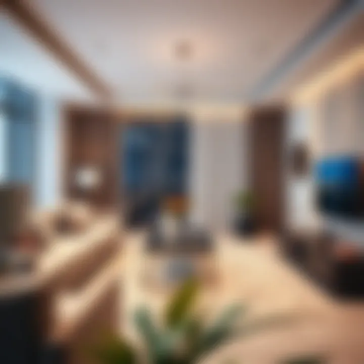 Stylish living room in a two-bedroom flat