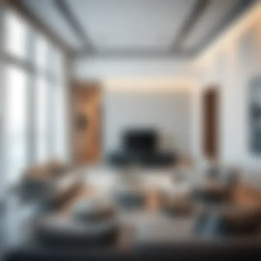 Spacious two-bedroom flat in Al Qusais showcasing modern design