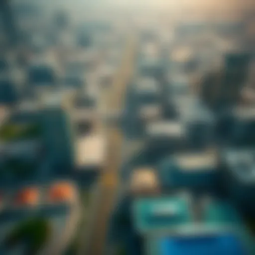 Aerial view of Dubai Al Qusais showcasing its urban landscape