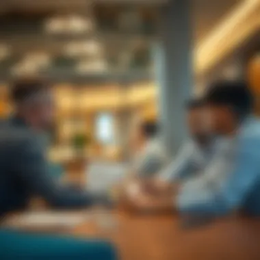 Facilities management team discussing strategies