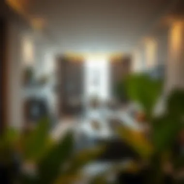 View of a modern apartment in Dubai showcasing shared living spaces