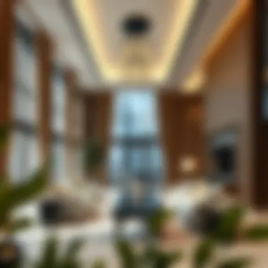 Interior design elements highlighting the innovative use of space and materials