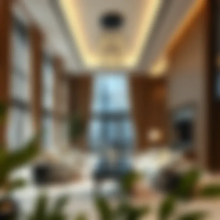 Interior design elements highlighting the innovative use of space and materials