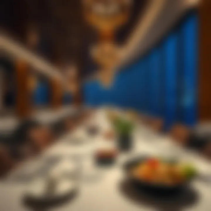 Fine dining restaurant with exquisite cuisine at a Palm hotel