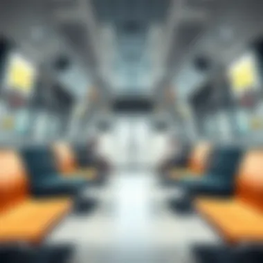 Interior view of a modern Dubai Metro train showcasing passenger comfort