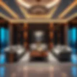 Luxurious living room showcasing high-end furniture