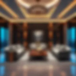 Luxurious living room showcasing high-end furniture