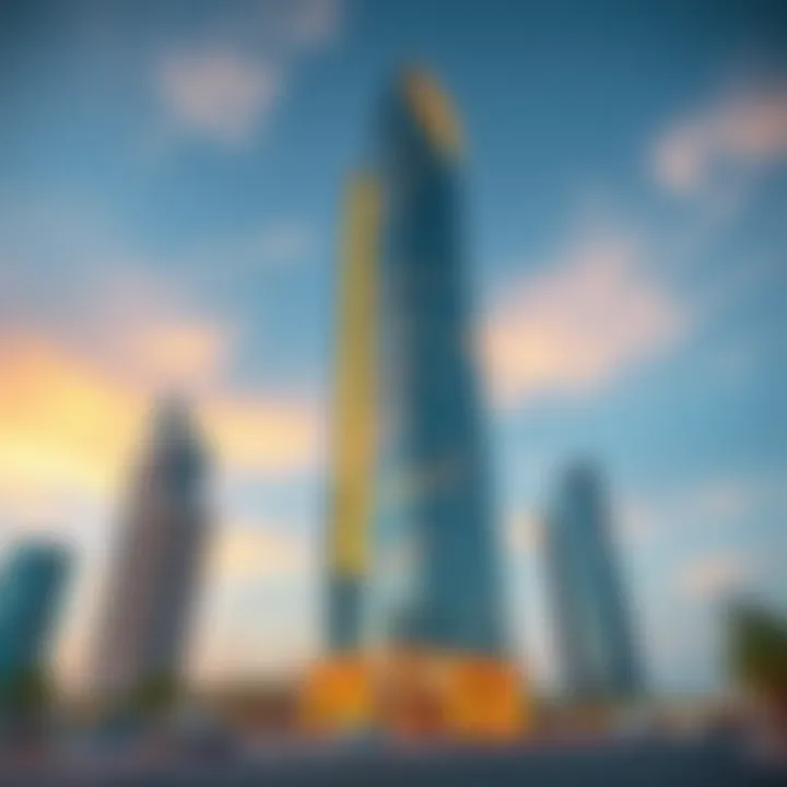 Architectural facade of Jeewar Tower highlighting its innovative design