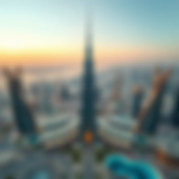 Panoramic view of the Dubai skyline featuring Jeewar Tower