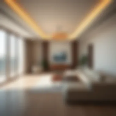 Vacant Living Space An empty apartment reflecting relocation