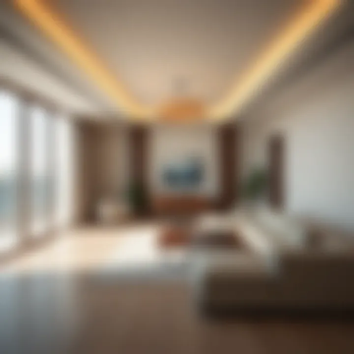 Vacant Living Space An empty apartment reflecting relocation