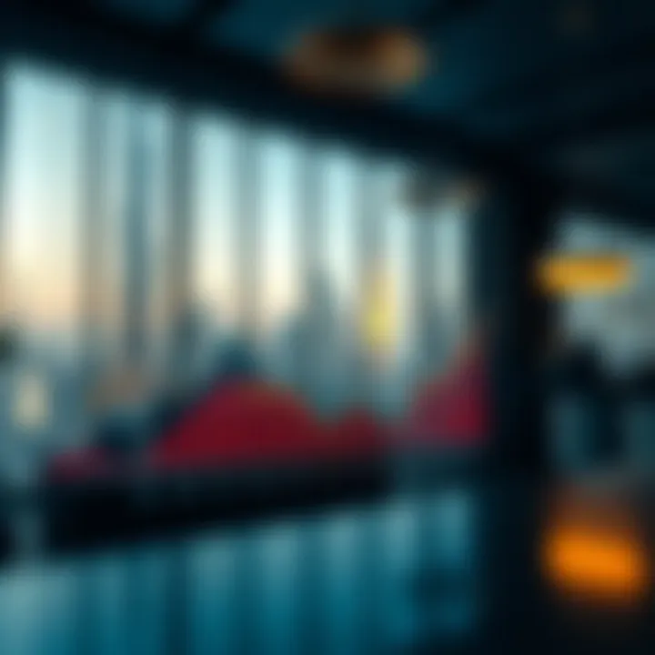 Market Trend Analysis Financial graphs indicating market trends