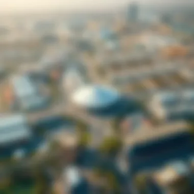 Aerial view highlighting the infrastructure of Lulu Silicon Oasis