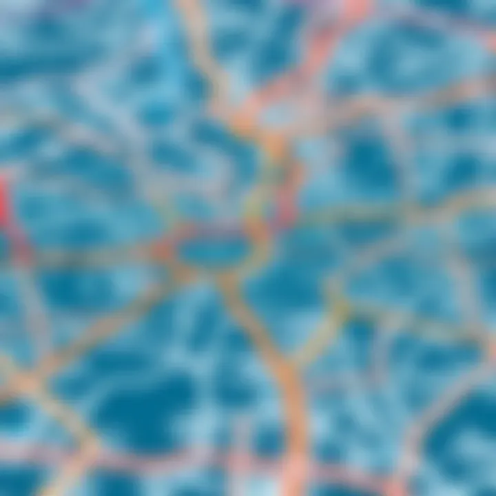 Map of the Dubai Metro lines illustrating connectivity