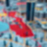 Detailed map highlighting Dubai's metro zones