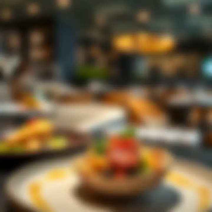 Gourmet Dish Showcasing Culinary Fusion A close-up of a gourmet dish representing the fusion of flavors found in Marina's culinary offerings