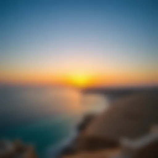 Scenic view of Marsa Al Bateen coastline