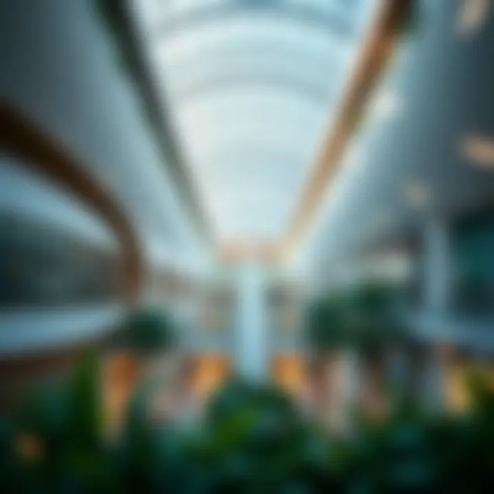 Sustainable Architecture of Masdar City Mall Architectural view of Masdar City Mall showcasing sustainable design elements