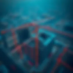 Aerial view of a major construction site in Dubai