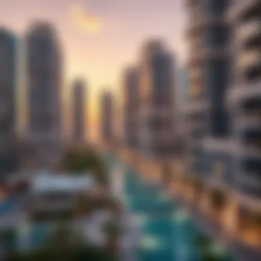 Luxury Residences in Business Bay Luxurious residential buildings in Business Bay, illustrating investment potential in the area.