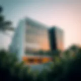 Exterior view of Nesto head office in Dubai showcasing modern architecture