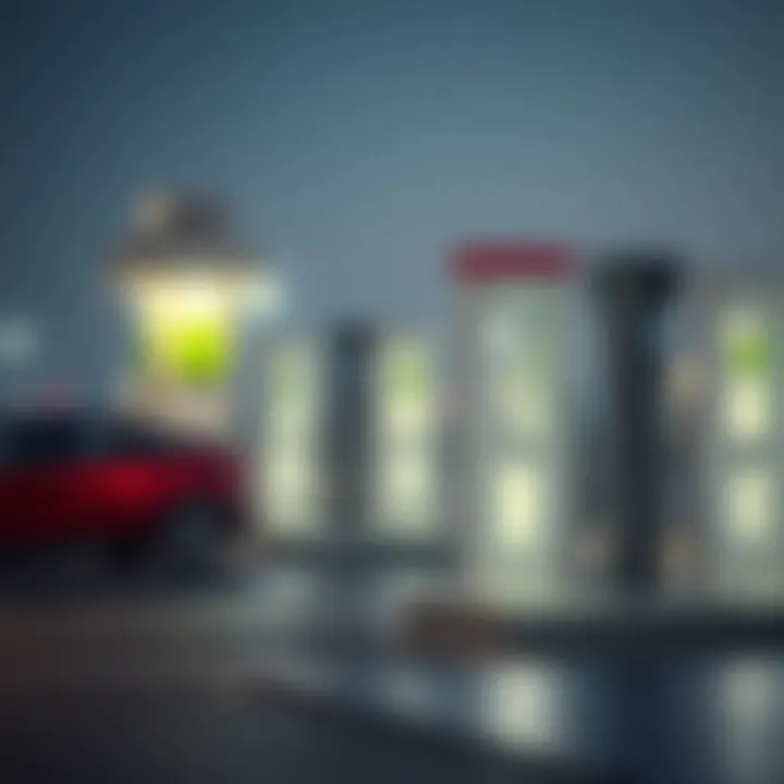 Electric vehicles charging stations integrated into a parking lot