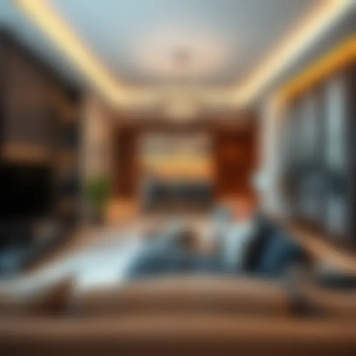 A stylish interior of a luxury apartment in Dubai, reflecting modern design and consumer preferences.