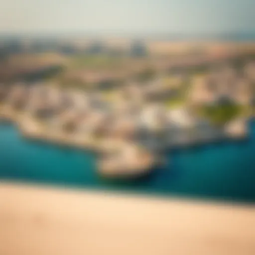 Aerial View of Nakheel Developments in Ras Al Khaimah Aerial view of Nakheel's developments in Ras Al Khaimah showcasing luxury villas and villas near the coast