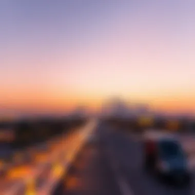 A picturesque sunset over Ras Al Khaimah's skyline highlighting Nakheel's influence