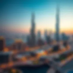 Aerial view of Dubai skyline showcasing luxury real estate developments