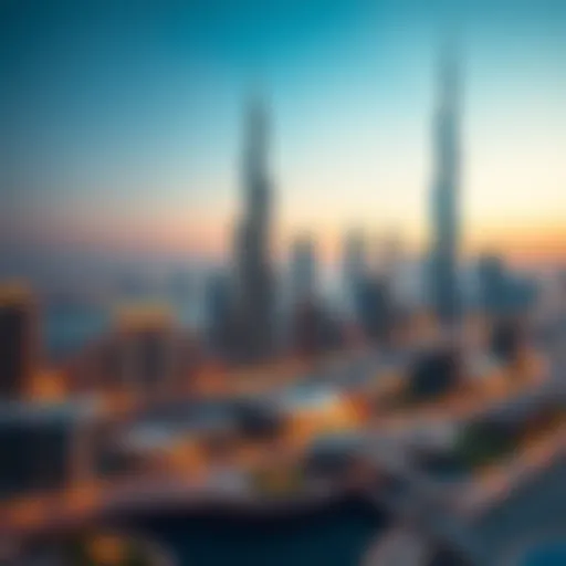 Aerial view of Dubai skyline showcasing luxury real estate developments