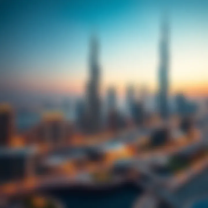 Aerial view of Dubai skyline showcasing luxury real estate developments
