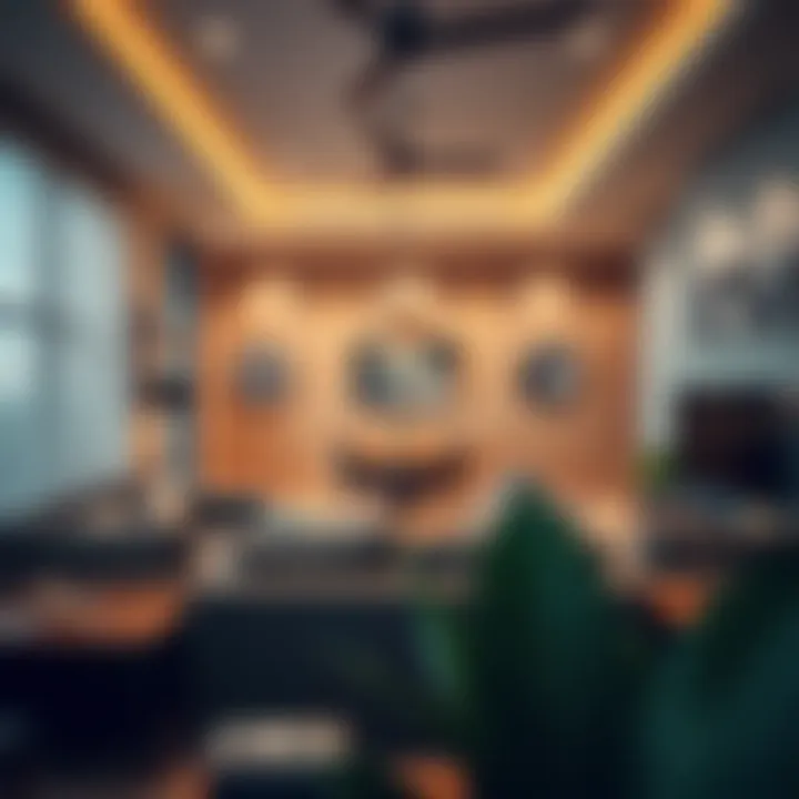 Trendy communal living space in a modern rental