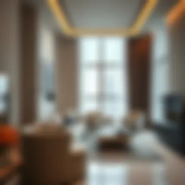 Interior of Luxury Apartment in Sarah Tower Interior shot of a luxury apartment within Sarah Tower featuring contemporary design elements.