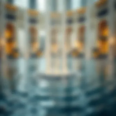 Intricate Water Patterns of the Fontaines Close-up view of the intricate water patterns created by the Fontaines