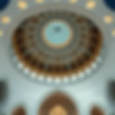 Dome Craftsmanship of the Mosque A close-up of the mosque's dome highlighting its exquisite craftsmanship