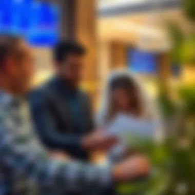 Investors Analyzing Market Trends Investors discussing market trends